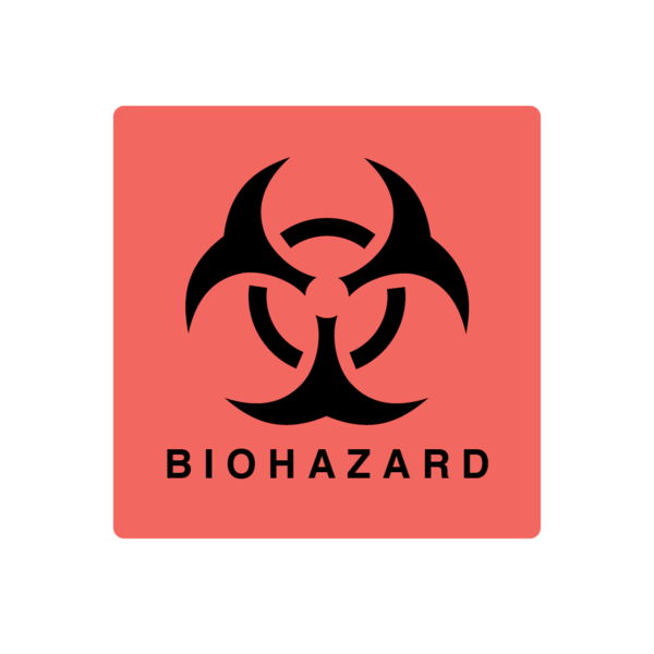 Nevs Label, Biohazard Symbol 4-15/16" x 5" LBH-26